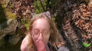 Sarah Evans - Little Blonde Slut Sarah Evans Gives Her First Public Blowjob While Smoking